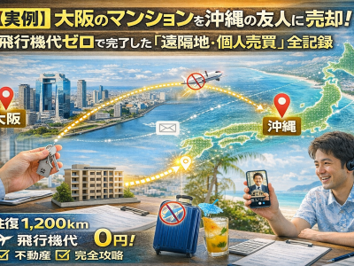 【実例】大阪のマンションを沖縄の友人に売却！飛行機代ゼロで完了した「遠隔地・個人売買」の全記録