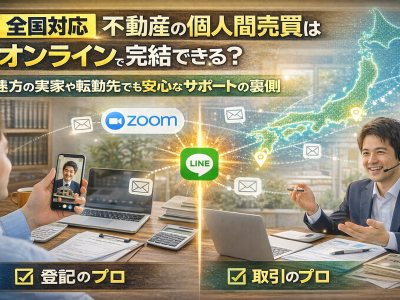 【全国対応】不動産の個人間売買はオンラインで完結できる？遠方の実家や転勤先でも安心なサポートの裏側