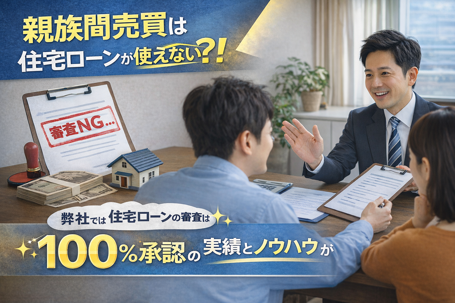 親族間売買は住宅ローンが使えない?!住宅ローンの審査は100%承認の実績とノウハウあり