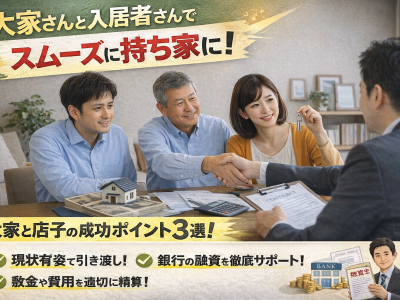 賃貸の人にそのまま売りたい！「大家と店子（借主）」の直接売買のコツ