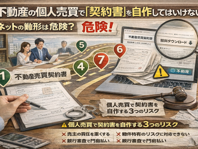 不動産の個人売買で「契約書」を自作してはいけない理由と対策｜ネットの雛形は危険？