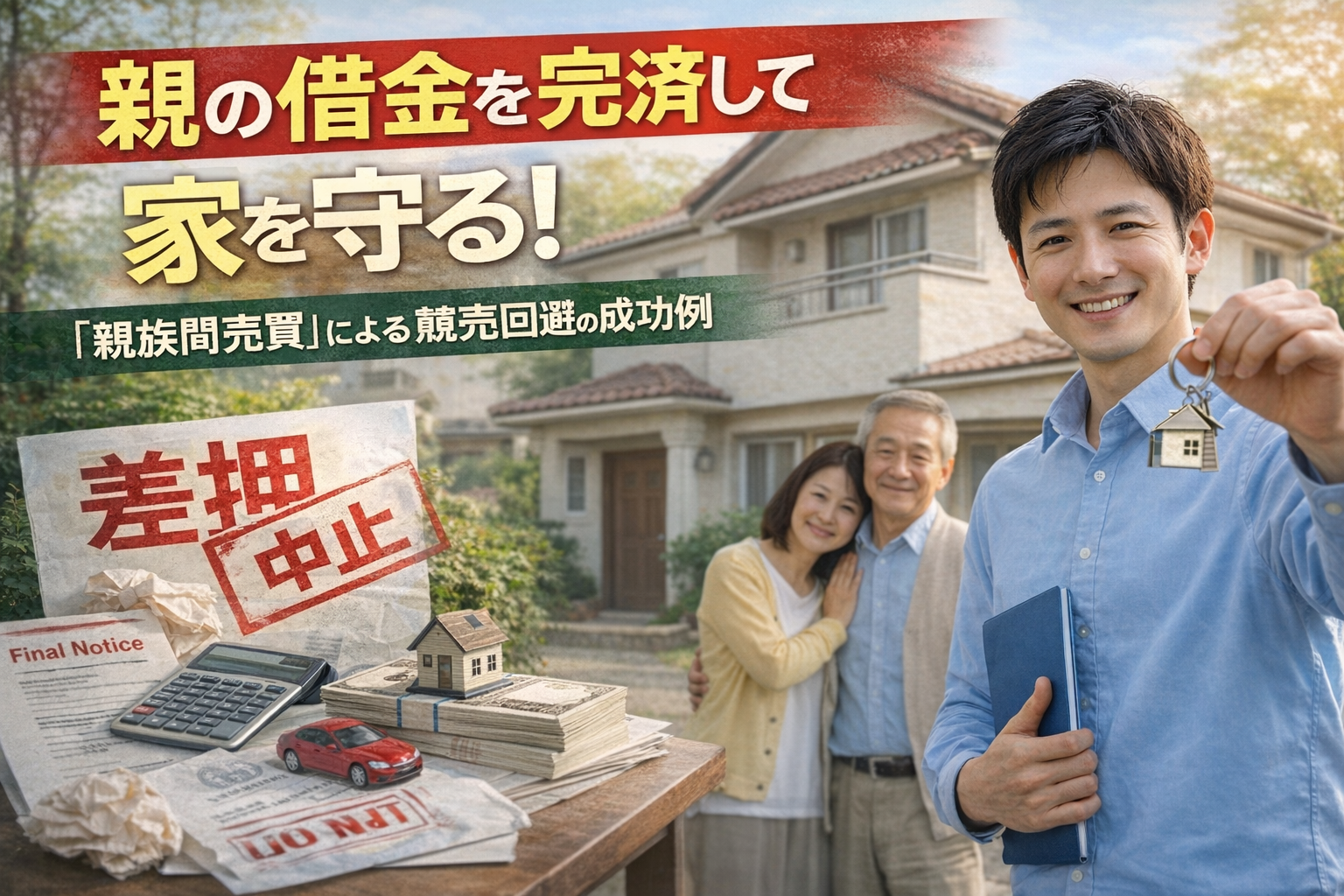 親の借金を完済して家を守る!「親族間売買」による競売回避の成功例