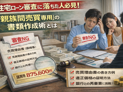 住宅ローン審査に落ちた人必見！「親族間売買専用」の書類作成術とは