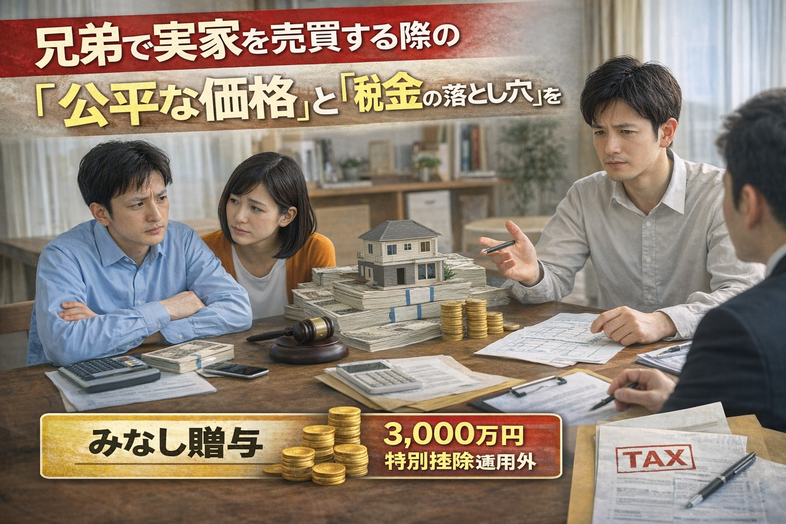 兄弟で実家を売買する際の「公平な価格」と「税金の落とし穴」を徹底解説