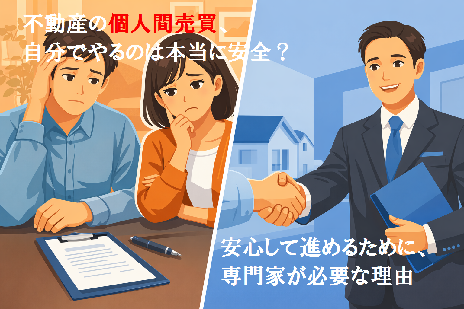 不動産の個人間売買、自分でやるのは本当に安全？